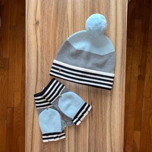 NWT Kate Spade Pom Beanie & Gloves Set